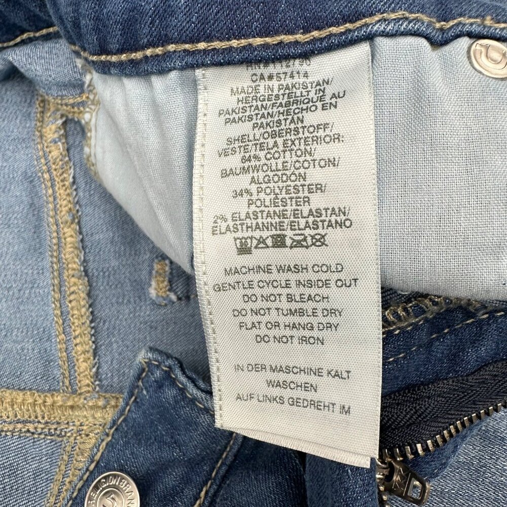 True Religion Shorts Womens Denim Raw Hem Size 29 Maisie Blue Jean Cut Off - Picture 6 of 10